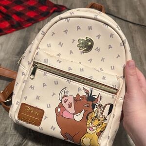 Loungefly Cream Lion King Pumbaa & Simba Mini Backpack